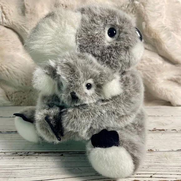 CLEAN Vintage 1994 Kiwi Koala with 2 Babies 10" GANZ Plush Stuffed Animal - Picture 5 of 15